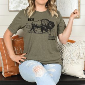Shop Wyoming WY Wildlife Rules T-Shirt-Brace for Landing Shop Wyoming WY Wildlife Rules T-Shirt-Brace for Landing