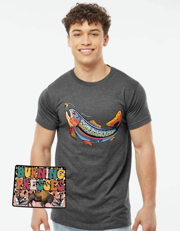 Shop Wyoming Rainbow Trout Lander, WY T-Shirt Shop Wyoming Rainbow Trout Lander, WY T-Shirt