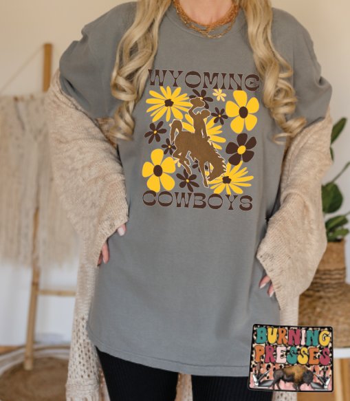 Shop Wyoming Wyoming Cowboys BOHO T-shirt Shop Wyoming Wyoming Cowboys BOHO T-shirt