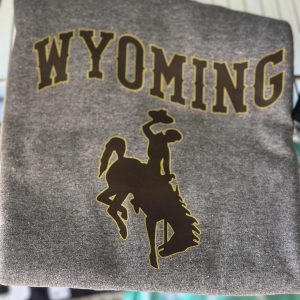 Shop Wyoming Youth Wyoming Grey T-shirt or onesie Shop Wyoming Youth Wyoming Grey T-shirt or onesie