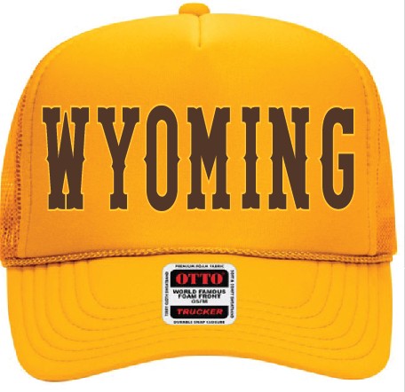 Shop Wyoming Wyoming Varsity Trucker Hat Choose your color Shop Wyoming Wyoming Varsity Trucker Hat Choose your color
