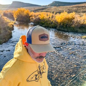 Shop Wyoming High Country Trout Patch Trucker – Blue & Gold Edition Shop Wyoming High Country Trout Patch Trucker – Blue & Gold Edition