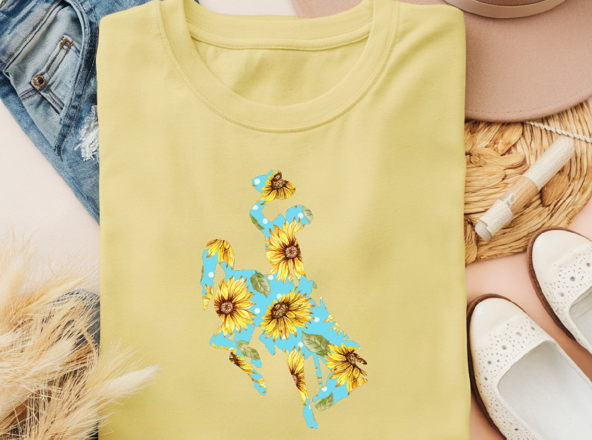 Shop Wyoming Spring Bucking Horse on Comfort Colors T-Shirt Shop Wyoming Spring Bucking Horse on Comfort Colors T-Shirt