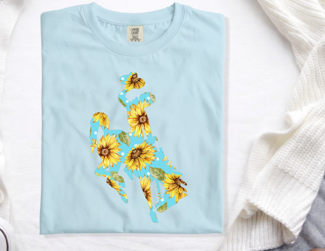 Shop Wyoming Spring Bucking Horse on Comfort Colors T-Shirt Shop Wyoming Spring Bucking Horse on Comfort Colors T-Shirt