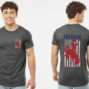Shop Wyoming FREEDOM Flag Wyoming T-Shirt Shop Wyoming FREEDOM Flag Wyoming T-Shirt