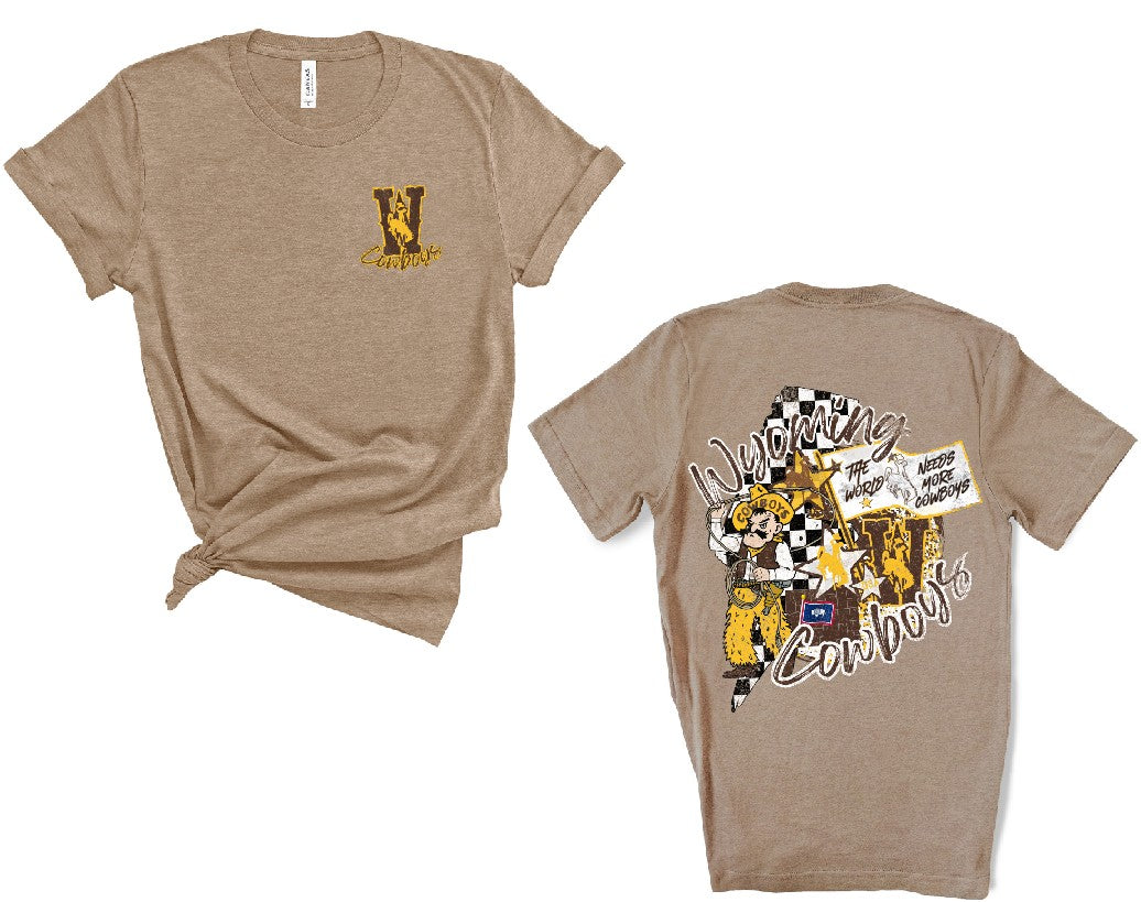 Shop Wyoming Cowboy Collage T-Shirt Shop Wyoming Cowboy Collage T-Shirt