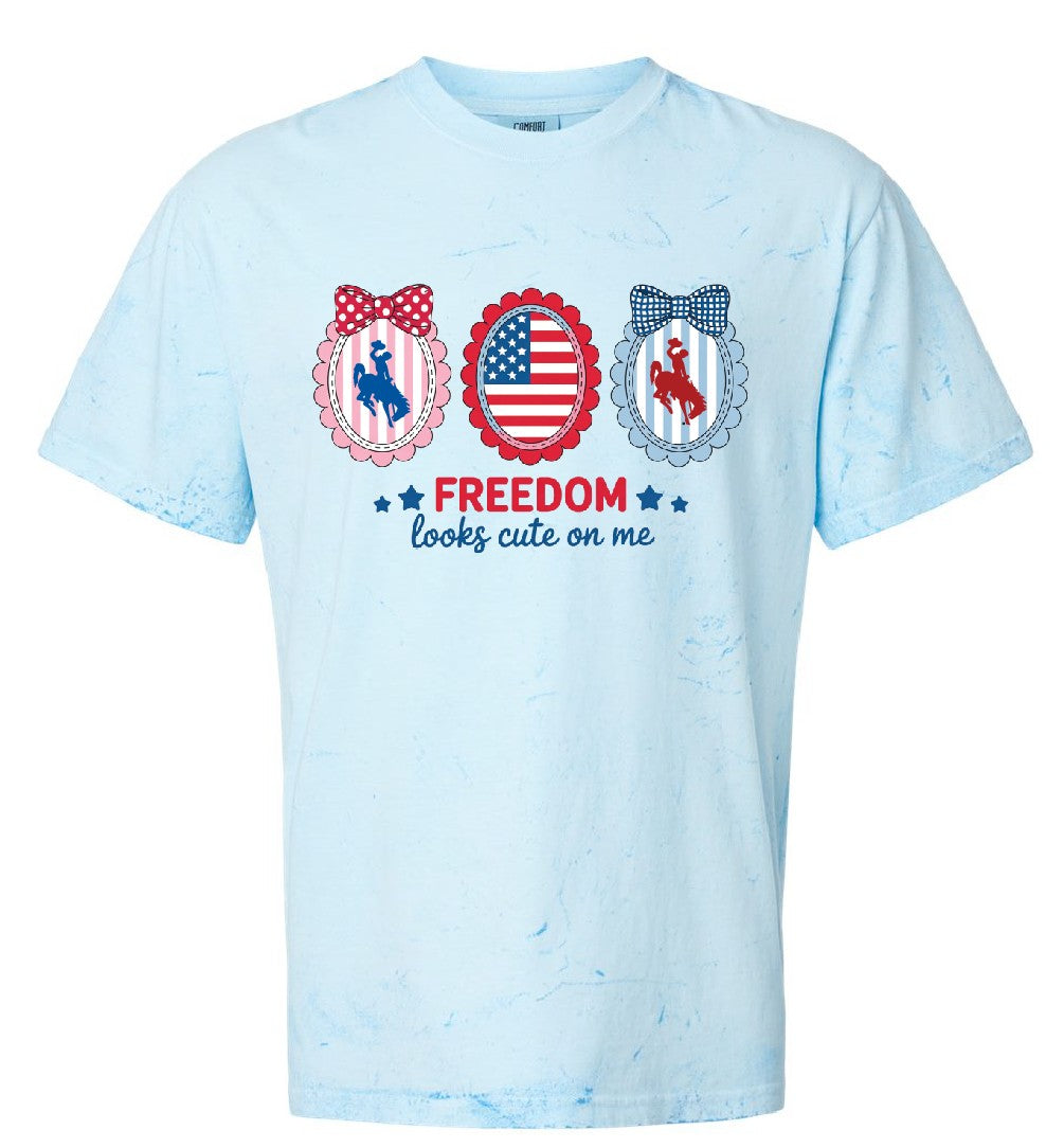 Shop Wyoming Freedom looks cute on me WY style tee or tank Shop Wyoming Freedom looks cute on me WY style tee or tank