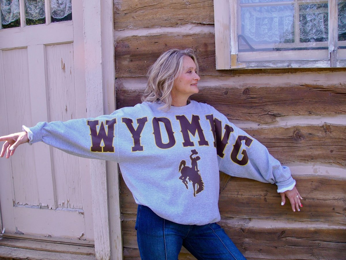 Shop Wyoming WYOMING varsity Crewneck Shop Wyoming WYOMING varsity Crewneck