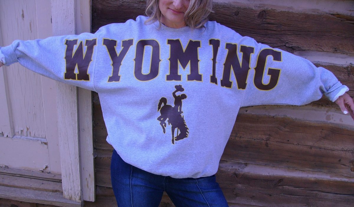 Shop Wyoming WYOMING varsity Crewneck Shop Wyoming WYOMING varsity Crewneck