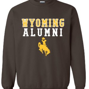 Shop Wyoming Wyoming Alumni brown crewneck Shop Wyoming Wyoming Alumni brown crewneck