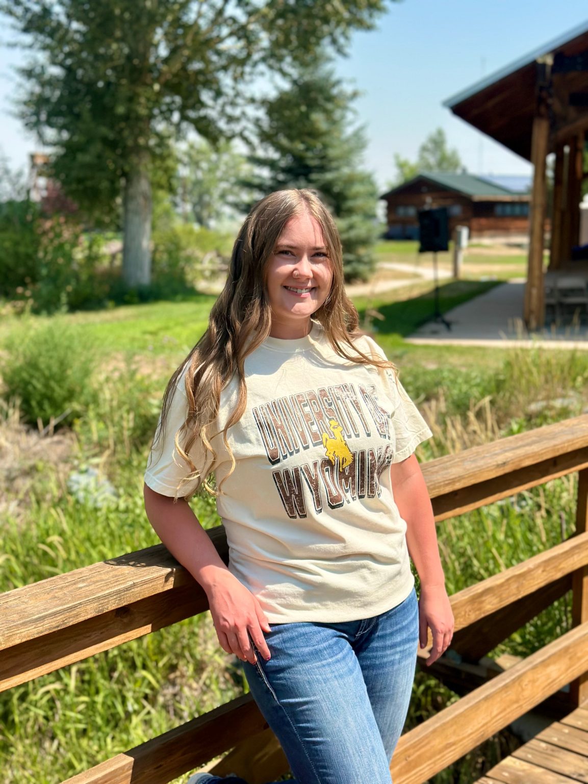 Shop Wyoming Distressed University of Wyoming Comfort Colors T-Shirt Shop Wyoming Distressed University of Wyoming Comfort Colors T-Shirt