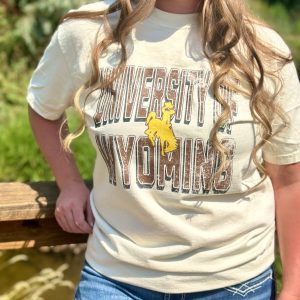 Shop Wyoming Distressed University of Wyoming Comfort Colors T-Shirt Shop Wyoming Distressed University of Wyoming Comfort Colors T-Shirt