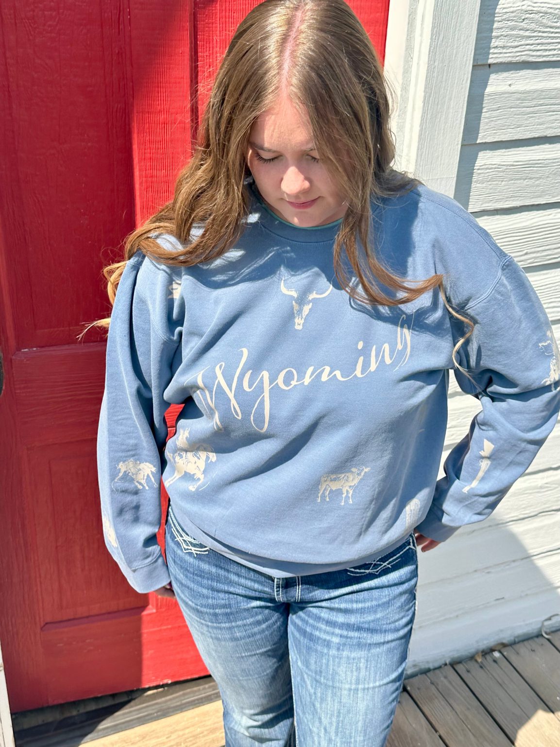 Shop Wyoming Wyoming Western collage Comfort Colors Crewneck Shop Wyoming Wyoming Western collage Comfort Colors Crewneck