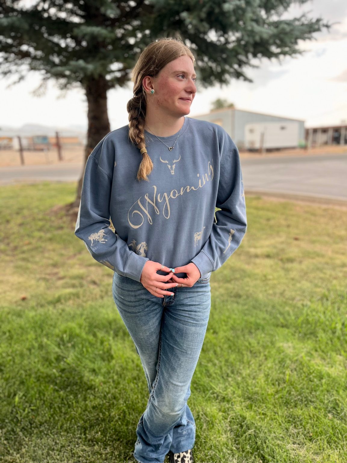 Shop Wyoming Wyoming Western collage Comfort Colors Crewneck Shop Wyoming Wyoming Western collage Comfort Colors Crewneck