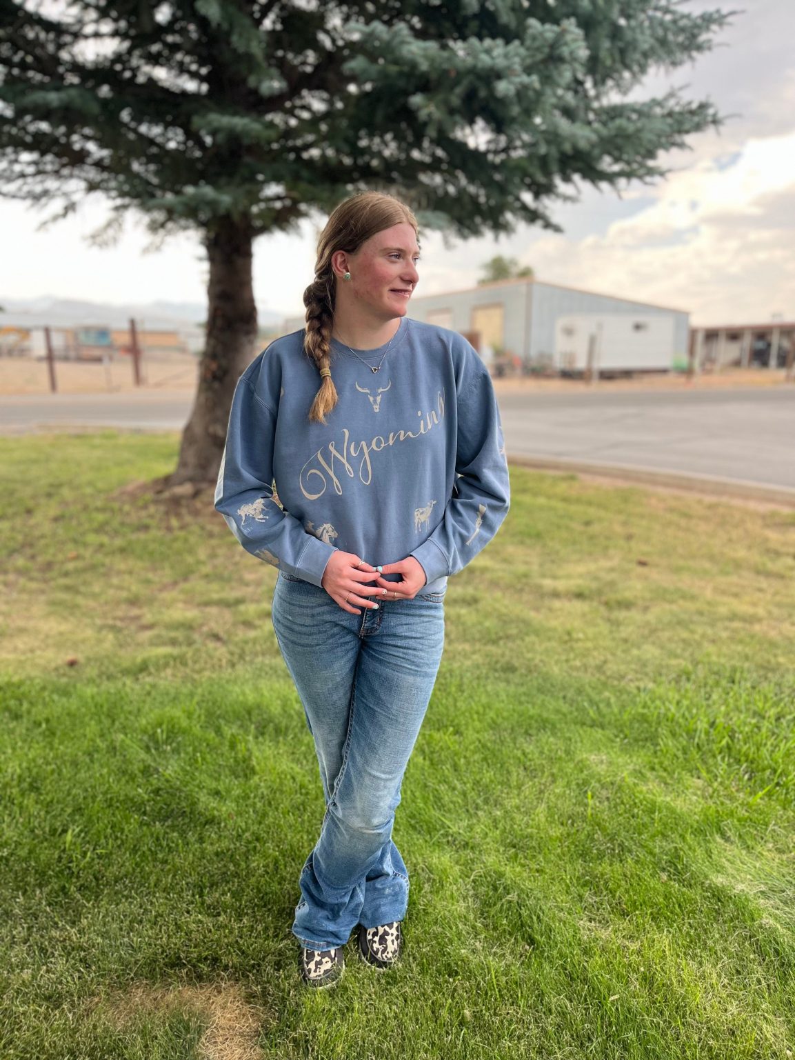 Shop Wyoming Wyoming Western collage Comfort Colors Crewneck Shop Wyoming Wyoming Western collage Comfort Colors Crewneck