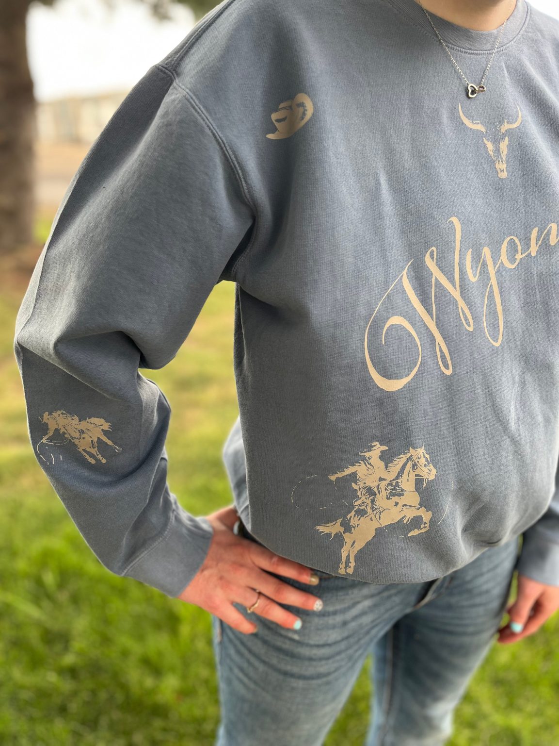 Shop Wyoming Wyoming Western collage Comfort Colors Crewneck Shop Wyoming Wyoming Western collage Comfort Colors Crewneck