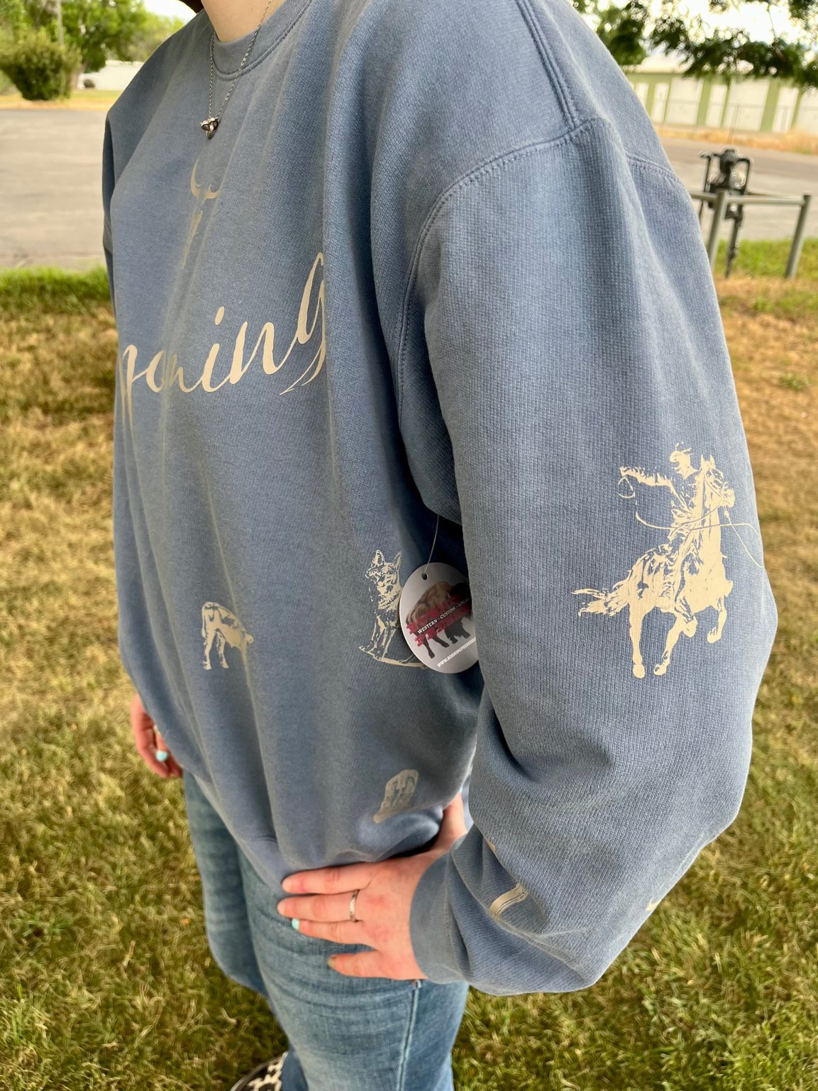 Shop Wyoming Wyoming Western collage Comfort Colors Crewneck Shop Wyoming Wyoming Western collage Comfort Colors Crewneck
