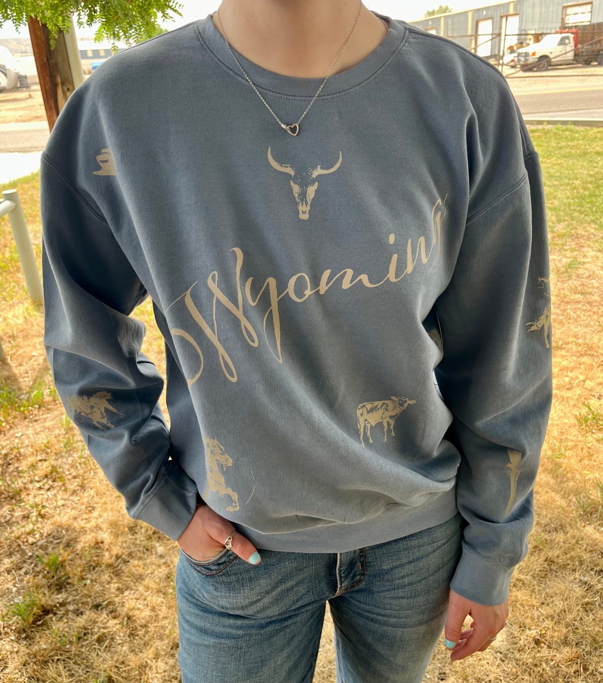 Shop Wyoming Wyoming Western collage Comfort Colors Crewneck Shop Wyoming Wyoming Western collage Comfort Colors Crewneck