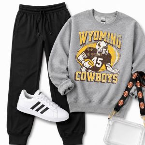 Shop Wyoming Wyoming Football Crewneck Shop Wyoming Wyoming Football Crewneck