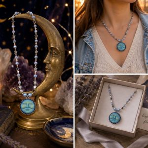 Shop Wyoming Celestial Moon Face Pendant Necklace – 20″ Silverplate & Goldplate Beaded Necklace Shop Wyoming Celestial Moon Face Pendant Necklace – 20″ Silverplate & Goldplate Beaded Necklace