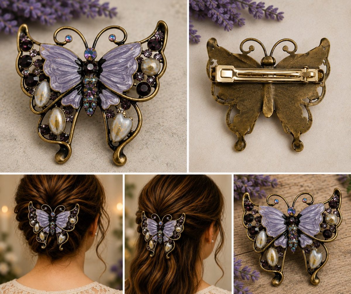 Shop Wyoming Repurposed Lavender Enamel Butterfly Hair Clip – Rhinestone Statement Hair Accessory Shop Wyoming Repurposed Lavender Enamel Butterfly Hair Clip – Rhinestone Statement Hair Accessory