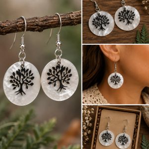 Shop Wyoming Tree of Life Mother of Pearl Dangle Earrings – White Shell & Silver-Tone Earrings Shop Wyoming Tree of Life Mother of Pearl Dangle Earrings – White Shell & Silver-Tone Earrings