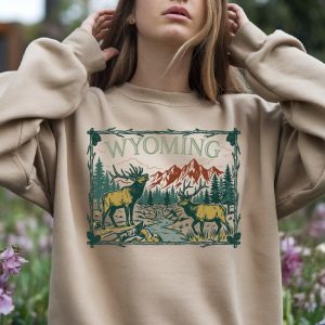 Shop Wyoming Wyoming elk crewneck Shop Wyoming Wyoming elk crewneck