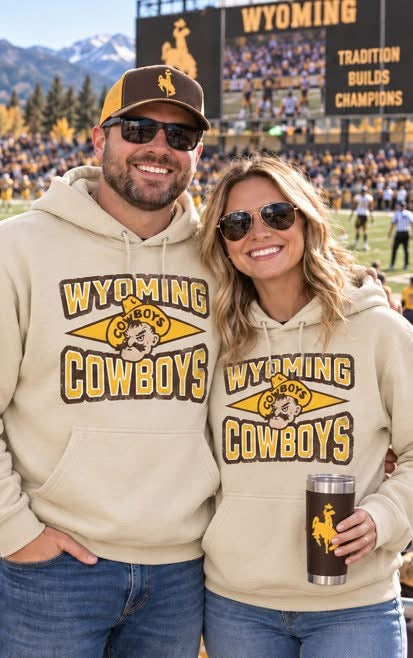 Shop Wyoming Wyoming Cowboys with Pete Hoodie Shop Wyoming Wyoming Cowboys with Pete Hoodie